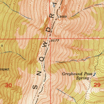 United States Geological Survey Snowdrift Mountain, ID (1951, 24000-Scale) digital map