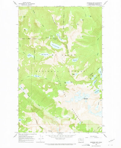 United States Geological Survey Snowking Mountain, WA (1966, 24000-Scale) digital map