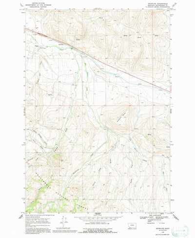 United States Geological Survey Snowline, MT (1968, 24000-Scale) digital map