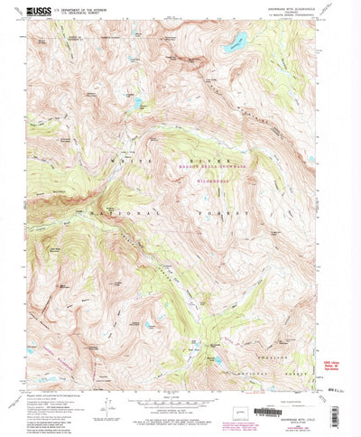 United States Geological Survey Snowmass Mountain, CO (1960, 24000-Scale) digital map