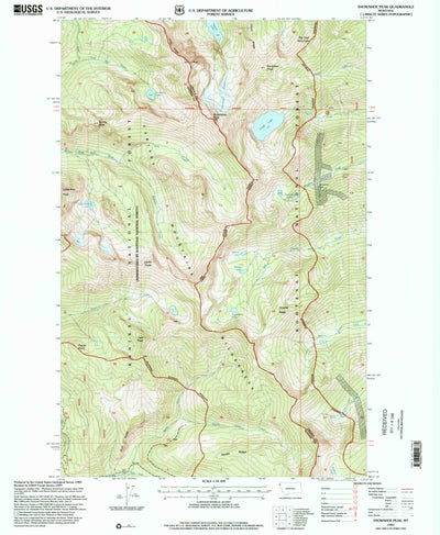 United States Geological Survey Snowshoe Peak, MT (1997, 24000-Scale) digital map