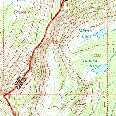 United States Geological Survey Snowshoe Peak, MT (1997, 24000-Scale) digital map