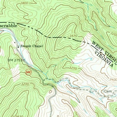 United States Geological Survey Snowy Mountain, WV-VA (1969, 24000-Scale) digital map