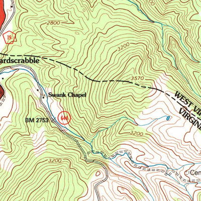 United States Geological Survey Snowy Mountain, WV-VA (1995, 24000-Scale) digital map