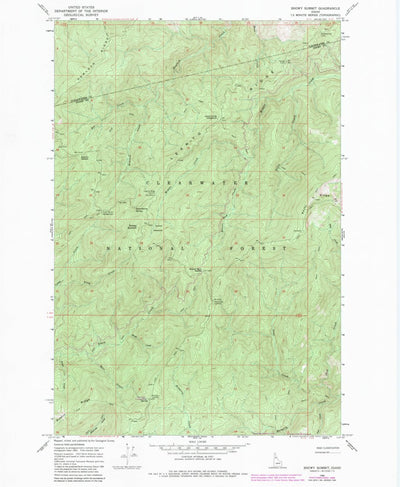 United States Geological Survey Snowy Summit, ID (1966, 24000-Scale) digital map