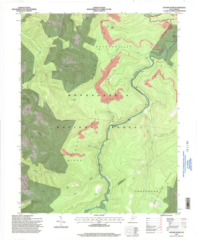 United States Geological Survey Snyder Knob, WV (1995, 24000-Scale) digital map