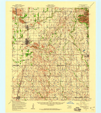 United States Geological Survey Snyder, OK (1956, 62500-Scale) digital map