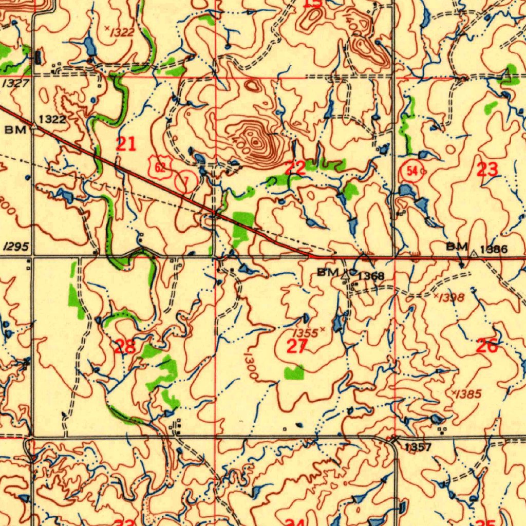 Snyder, OK (1956, 62500-Scale) Map by United States