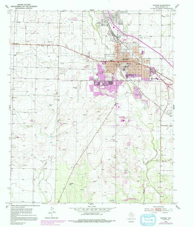 United States Geological Survey Snyder, TX (1952, 24000-Scale) digital map