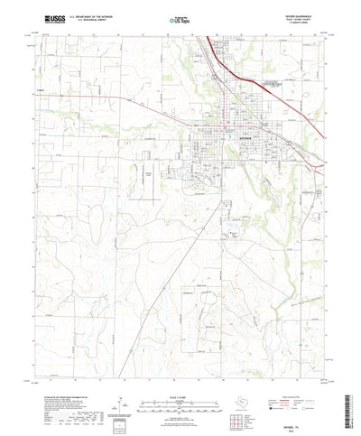 United States Geological Survey Snyder, TX (2022, 24000-Scale) digital map