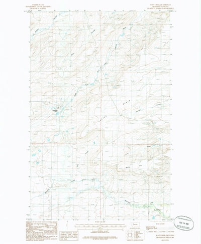 United States Geological Survey Soap Creek, MT (1985, 24000-Scale) digital map
