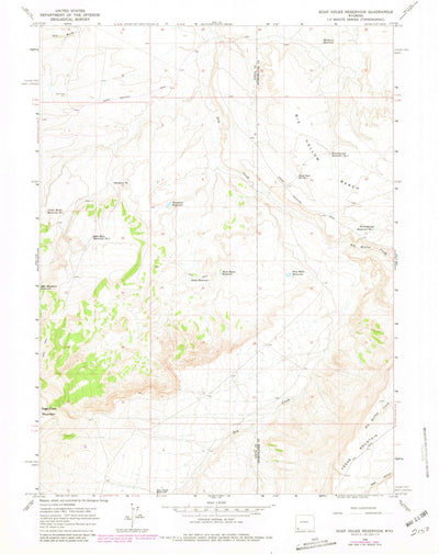 United States Geological Survey Soap Holes Reservoir, WY (1964, 24000-Scale) digital map