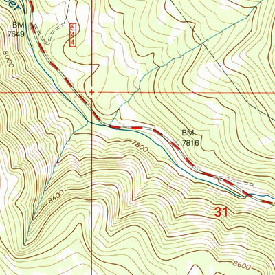 United States Geological Survey Soapstone Basin, UT (1998, 24000-Scale) digital map