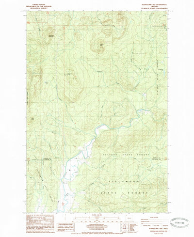 United States Geological Survey Soapstone Lake, OR (1985, 24000-Scale) digital map