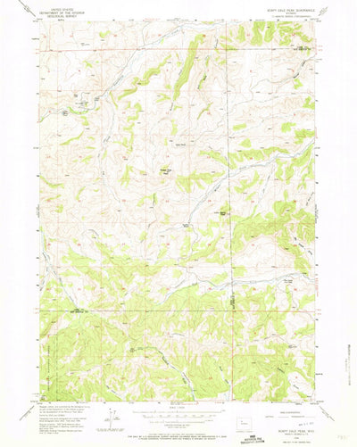 United States Geological Survey Soapy Dale Peak, WY (1956, 24000-Scale) digital map