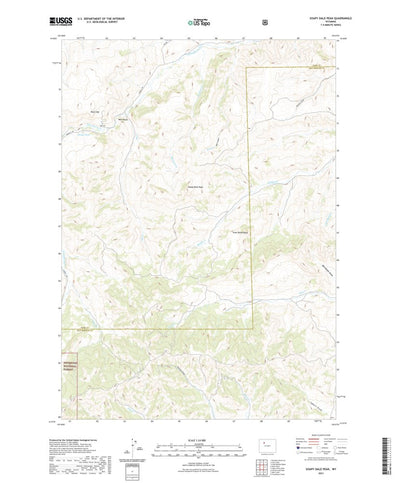 United States Geological Survey Soapy Dale Peak, WY (2021, 24000-Scale) digital map