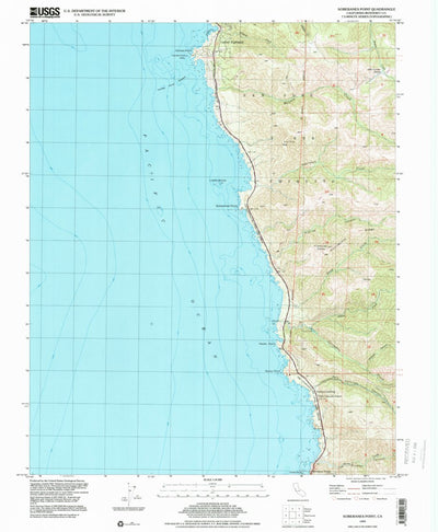 United States Geological Survey Soberanes Point, CA (1995, 24000-Scale) digital map