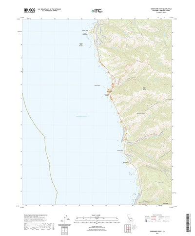 United States Geological Survey Soberanes Point, CA (2021, 24000-Scale) digital map