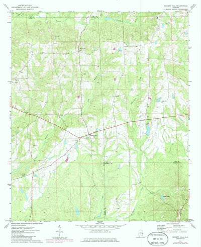 United States Geological Survey Society Hill, AL (1971, 24000-Scale) digital map