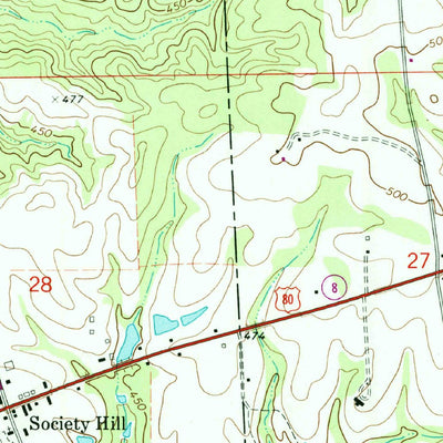 United States Geological Survey Society Hill, AL (1971, 24000-Scale) digital map