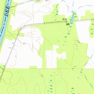 United States Geological Survey Society Hill, SC (1971, 24000-Scale) digital map