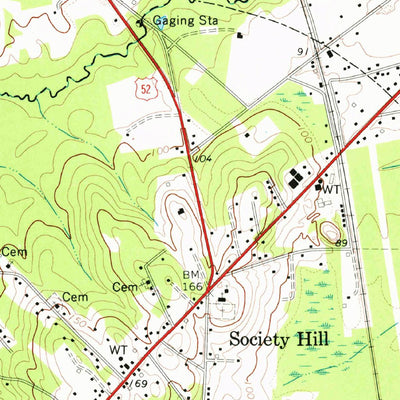 United States Geological Survey Society Hill, SC (1971, 24000-Scale) digital map