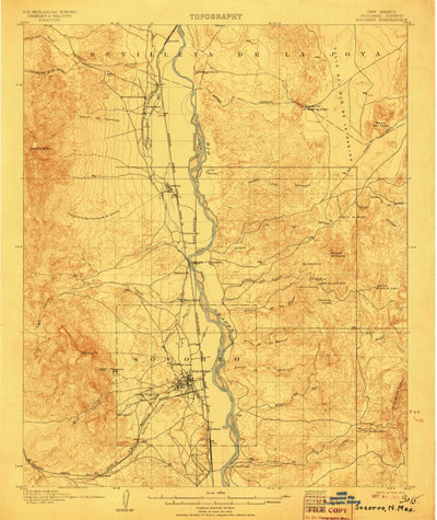 United States Geological Survey Socorro, NM (1906, 62500-Scale) digital map