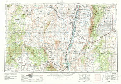 United States Geological Survey Socorro, NM (1954, 250000-Scale) digital map