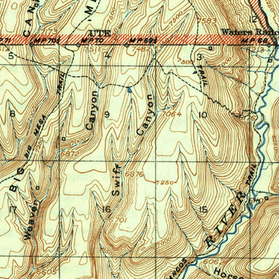 United States Geological Survey Soda Canyon, CO (1915, 62500-Scale) digital map