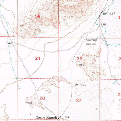 United States Geological Survey Soda Lake, CA (1956, 62500-Scale) digital map
