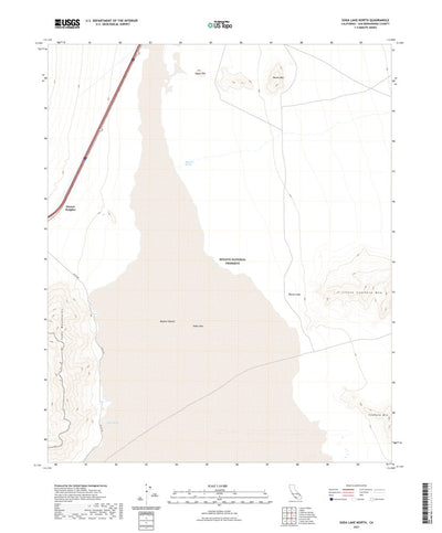 United States Geological Survey Soda Lake North, CA (2021, 24000-Scale) digital map