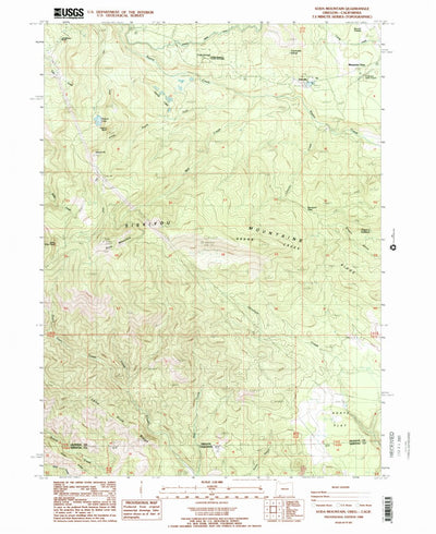 United States Geological Survey Soda Mountain, OR-CA (1988, 24000-Scale) digital map