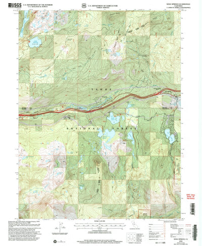 United States Geological Survey Soda Springs, CA (2000, 24000-Scale) digital map