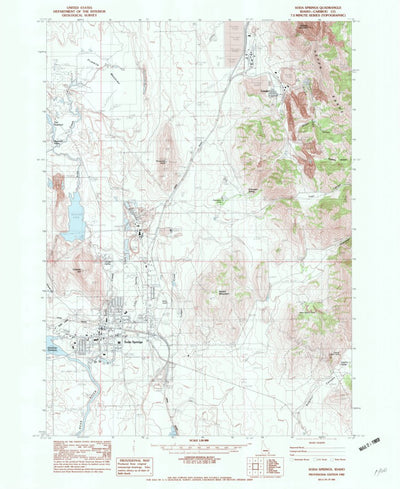 United States Geological Survey Soda Springs, ID (1982, 24000-Scale) digital map