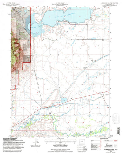 United States Geological Survey Sodergreen Lake, WY (1992, 24000-Scale) digital map