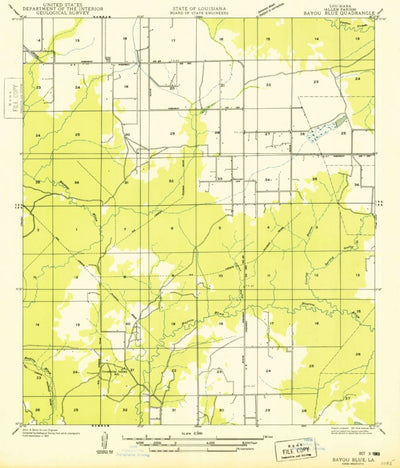 United States Geological Survey Soileau, LA (1949, 31680-Scale) digital map