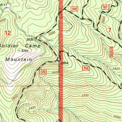 United States Geological Survey Soldier Camp Mountain, OR (1998, 24000-Scale) digital map