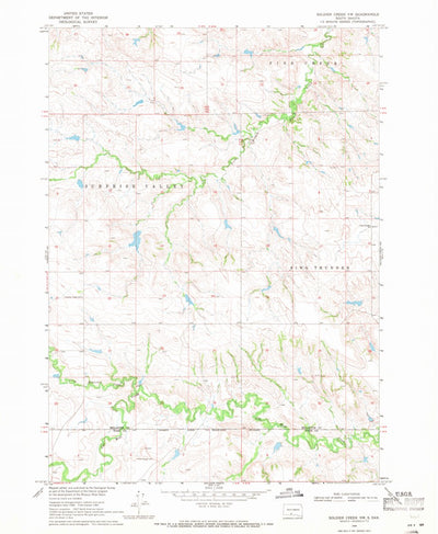 United States Geological Survey Soldier Creek NW, SD (1969, 24000-Scale) digital map