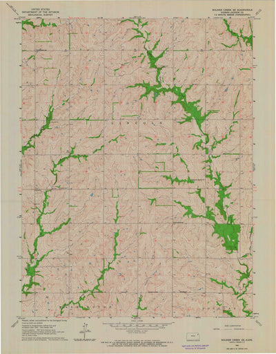 United States Geological Survey Soldier Creek SE, KS (1964, 24000-Scale) digital map