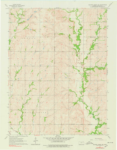 United States Geological Survey Soldier Creek SW, KS (1964, 24000-Scale) digital map