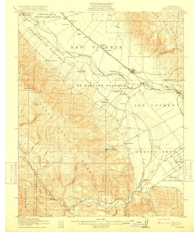 United States Geological Survey Soledad, CA (1915, 62500-Scale) digital map
