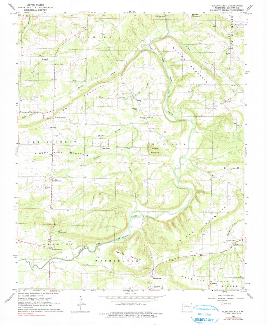 Solgohachia, AR (1962, 24000-Scale) Map by United States Geological ...