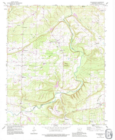 United States Geological Survey Solgohachia, AR (1990, 24000-Scale) digital map