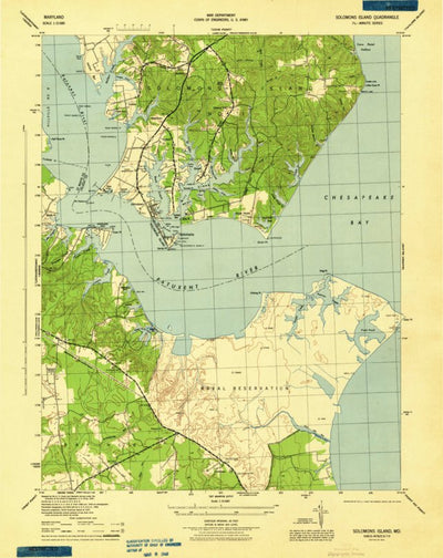 United States Geological Survey Solomons Island, MD (1944, 31680-Scale) digital map