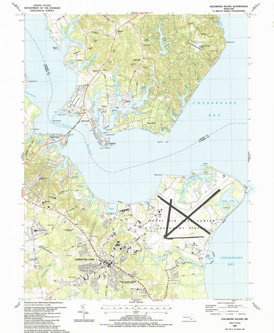 United States Geological Survey Solomons Island, MD (1987, 24000-Scale) digital map