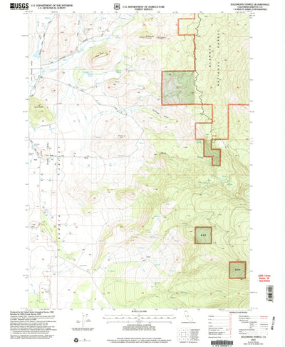 United States Geological Survey Solomons Temple, CA (2001, 24000-Scale) digital map