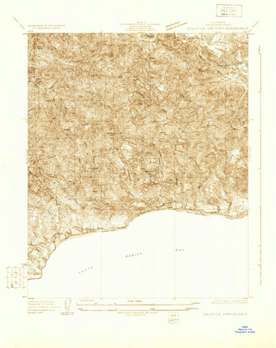 United States Geological Survey Solstice Canyon, CA (1929, 24000-Scale) digital map