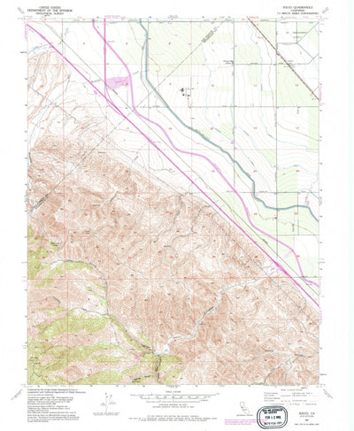 United States Geological Survey Solyo, CA (1991, 24000-Scale) digital map