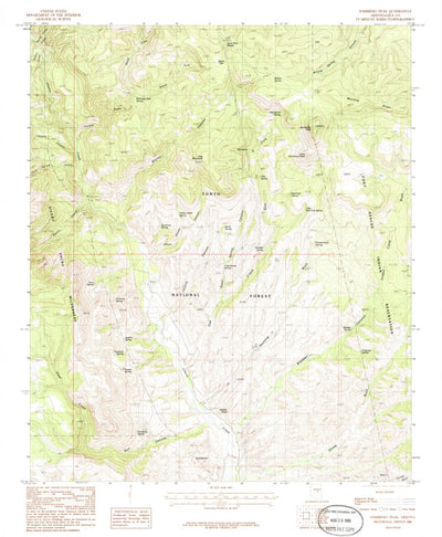 United States Geological Survey Sombrero Peak, AZ (1986, 24000-Scale) digital map