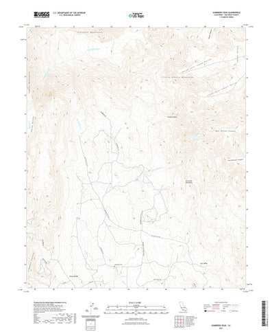 United States Geological Survey Sombrero Peak, CA (2021, 24000-Scale) digital map